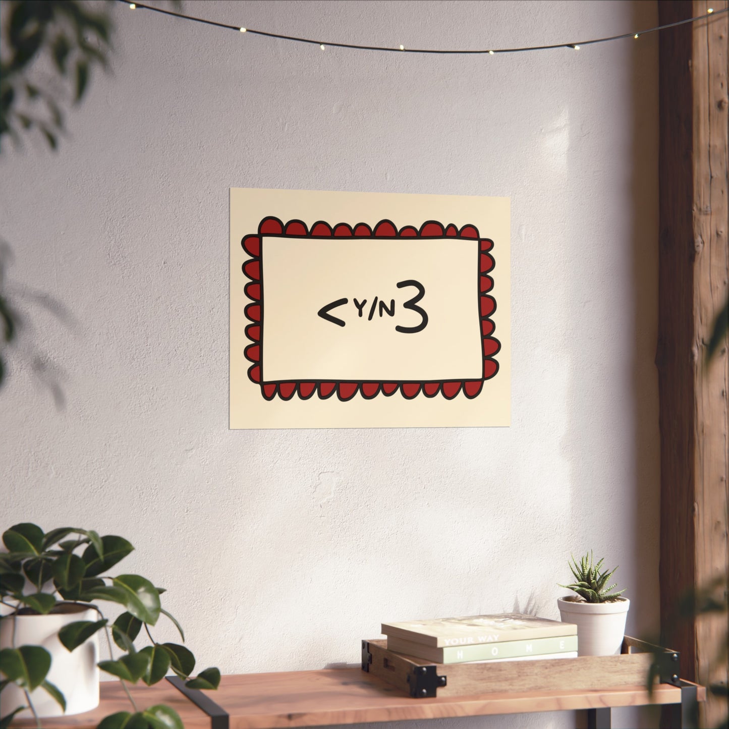 Love Text Poster, Y/N - Fanfic & Tattoo Inspired, <3 Graphic - Ivory