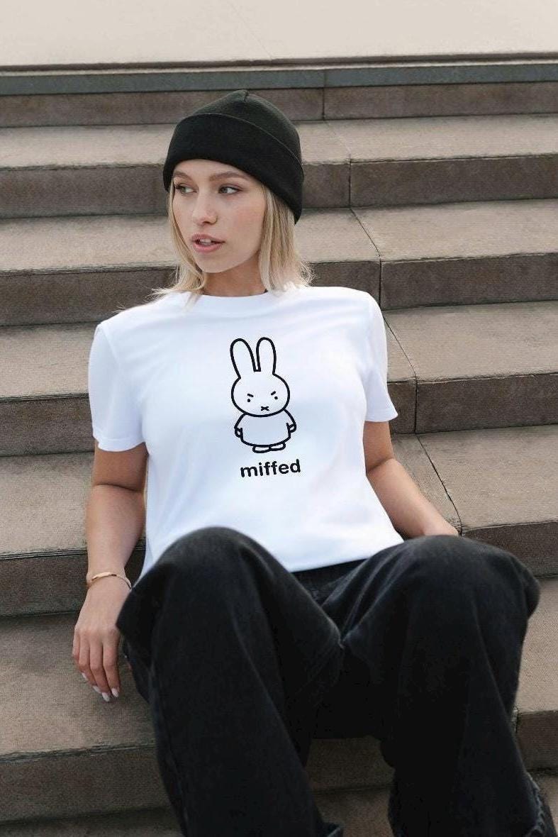 Miffy Inspired Tee, Miffed - Original Kawaii Art, Funny Sanrio Style Unique Graphic Shirt, Unisex