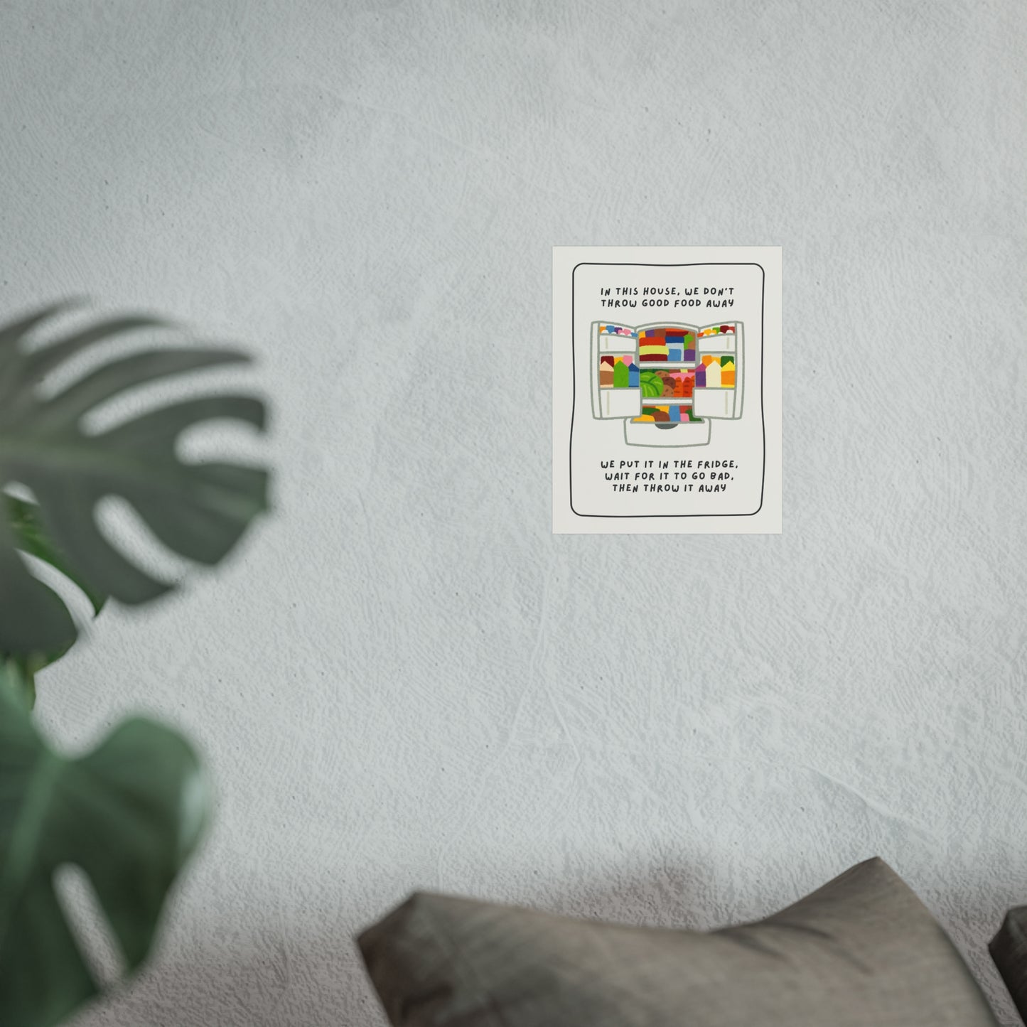 In This House We, Funny Kitchen Print - First Home, Colourful Kitchen Wall Art - Food Humour, Dopamine Decor