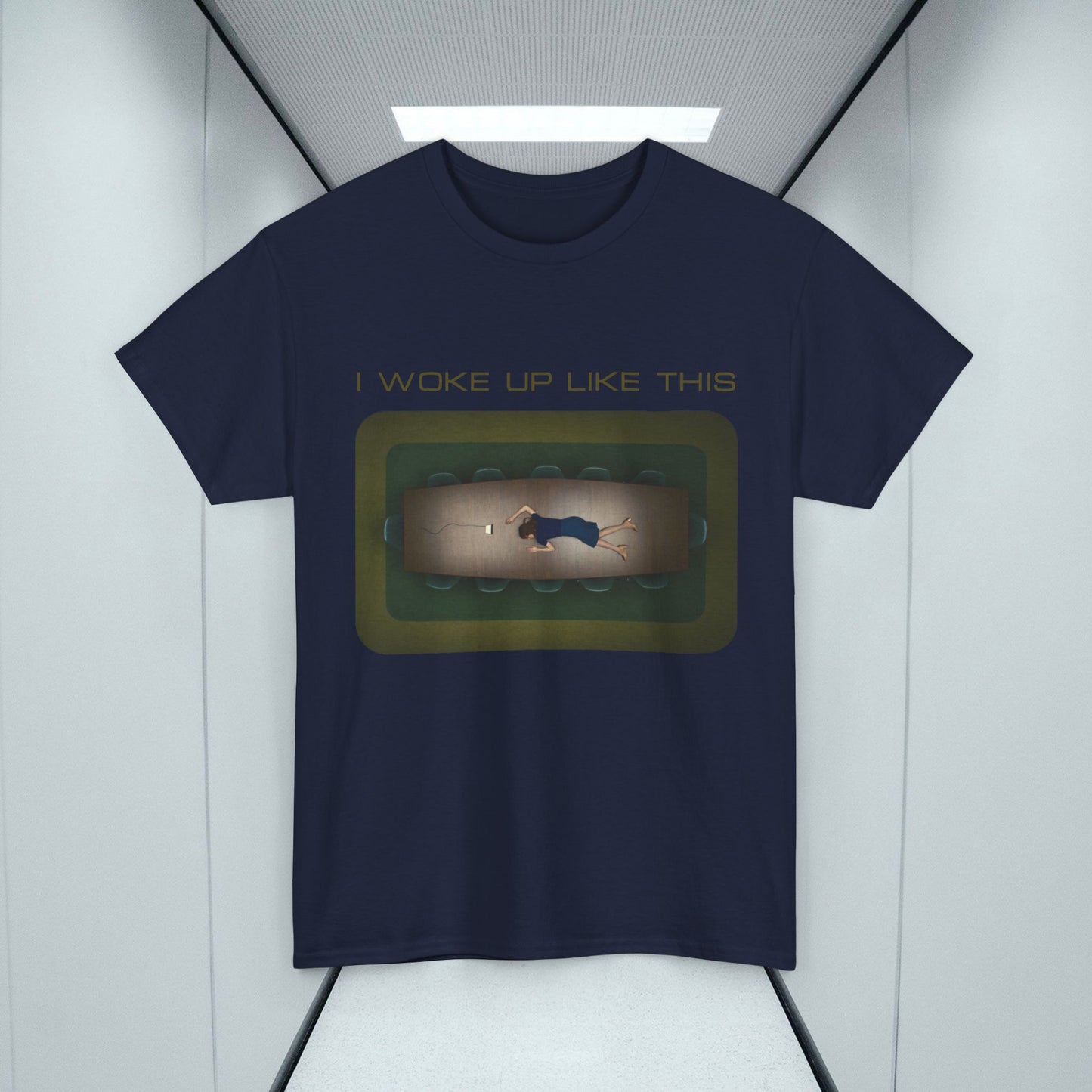 Severance TShirt, I Woke Up Like This - Lumon Unisex Graphic Tee, TV Show Inspired Humour, Funny Graphic