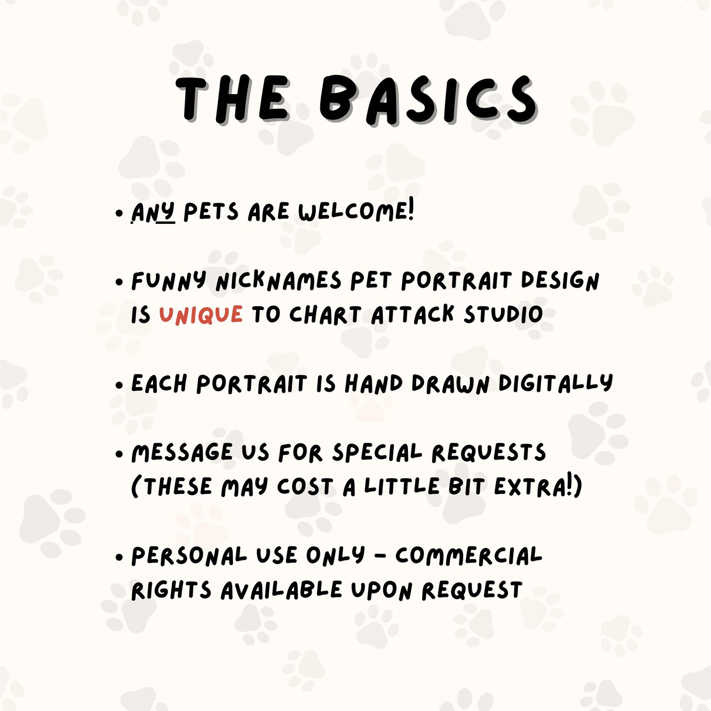 Custom Pet Portrait Poster, Funny Nicknames -  Unique Personalised Badly Drawn Cat, Dog, Any Animal Original Art