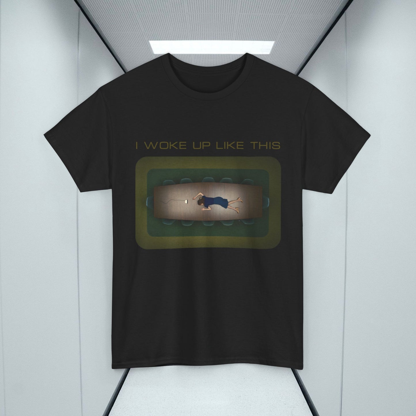 Severance TShirt, I Woke Up Like This - Lumon Unisex Graphic Tee, TV Show Inspired Humour, Funny Graphic