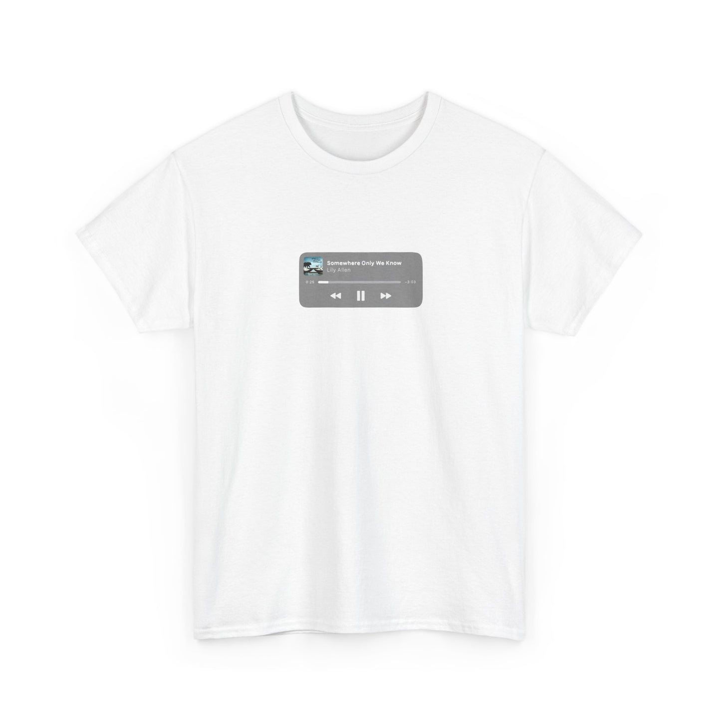 Somewhere Only We Know, Cotton Tee, Lily Allen Fan Art, Christmas Song TShirt - Unique Graphic, Unisex