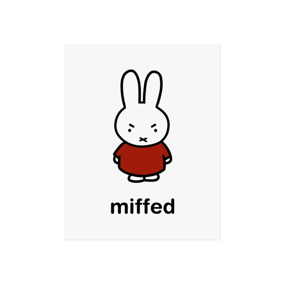 Miffy Inspired Art, Miffed - Red DIGITAL FILE