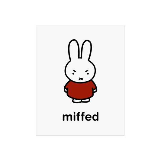 Miffy Inspired Art, Miffed - Red DIGITAL FILE