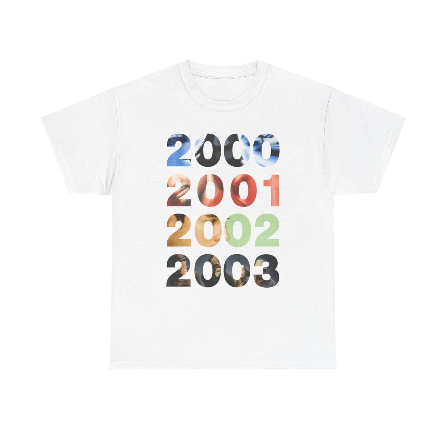 Y2K Nostalgia Unisex Tee - Retro 2000s Music Chart Hits - 00 01 02 03