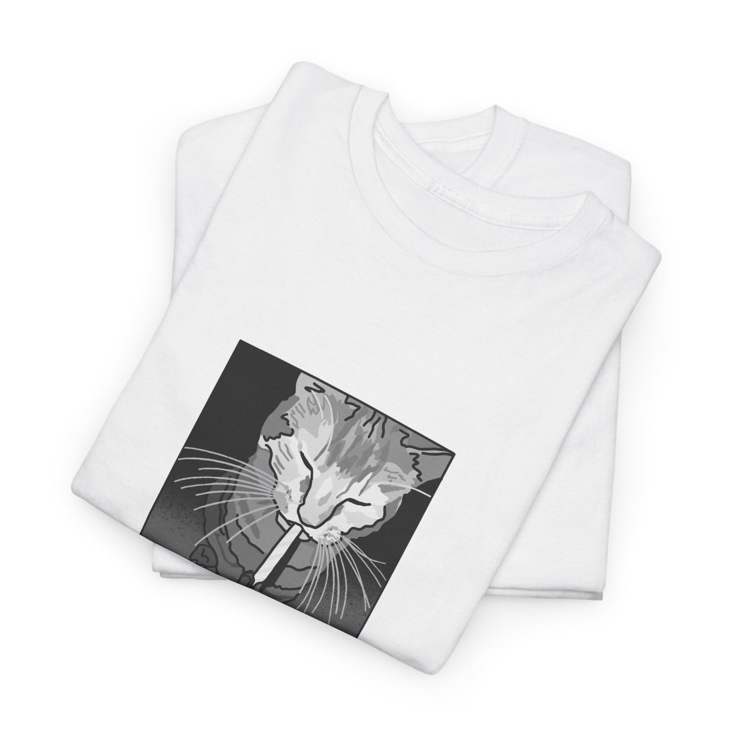 Sketchy Cat Tee - Badly Drawn Cat Shirt - Funny Meme Art, Original Alt Graphic Unisex T-Shirt