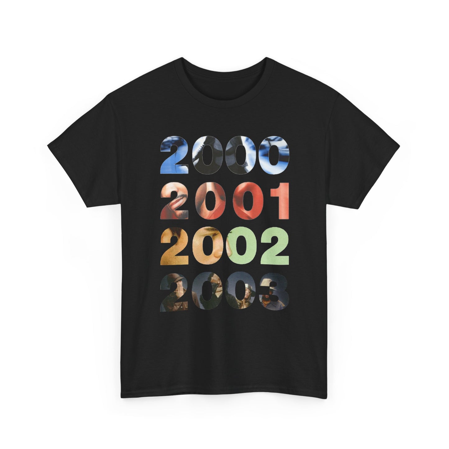 Y2K Nostalgia Unisex Tee - Retro 2000s Music Chart Hits - 00 01 02 03