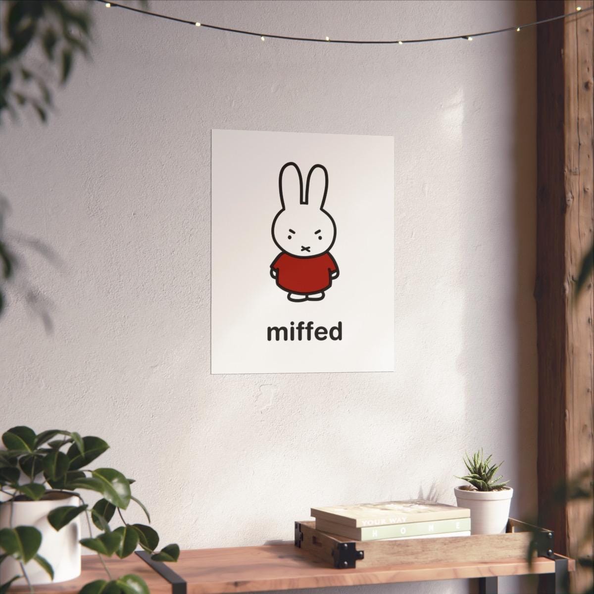 Miffy Inspired Art, Miffed - Red DIGITAL FILE