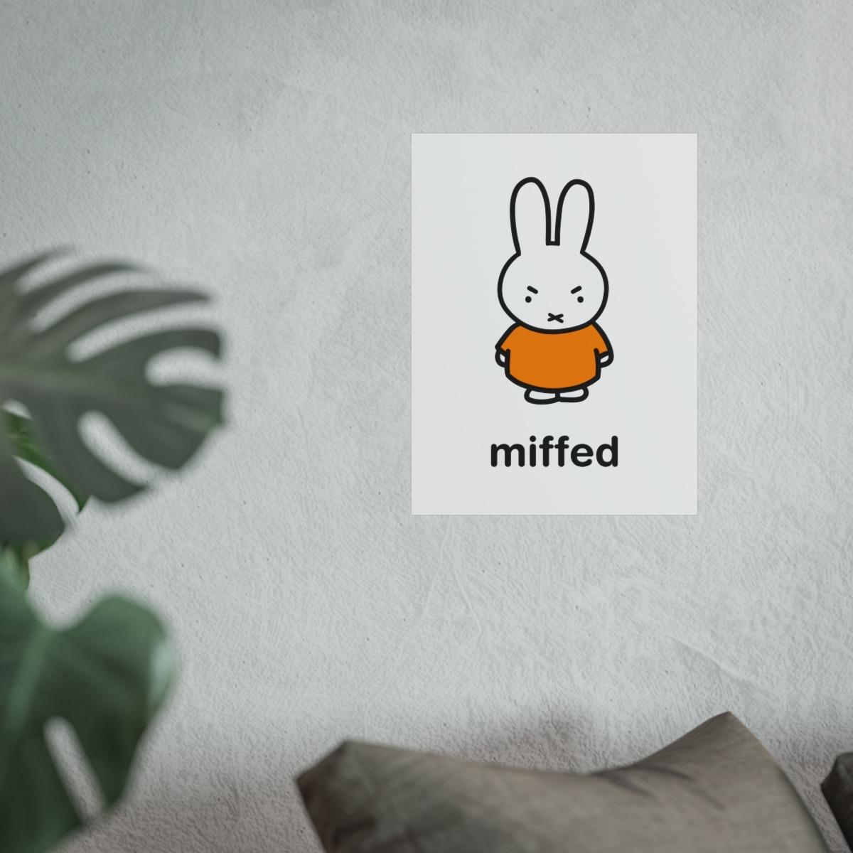 Miffy Inspired Art, Miffed - Yellow DIGITAL FILE
