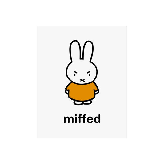 Miffy Inspired Art, Miffed - Yellow DIGITAL FILE