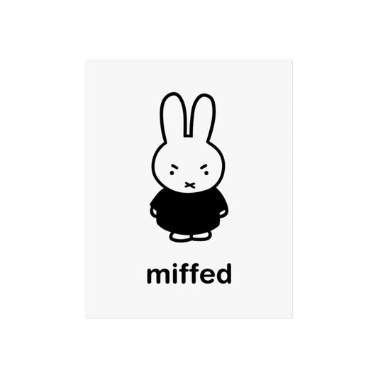 Miffy Inspired Art, Miffed - Black DIGITAL FILE